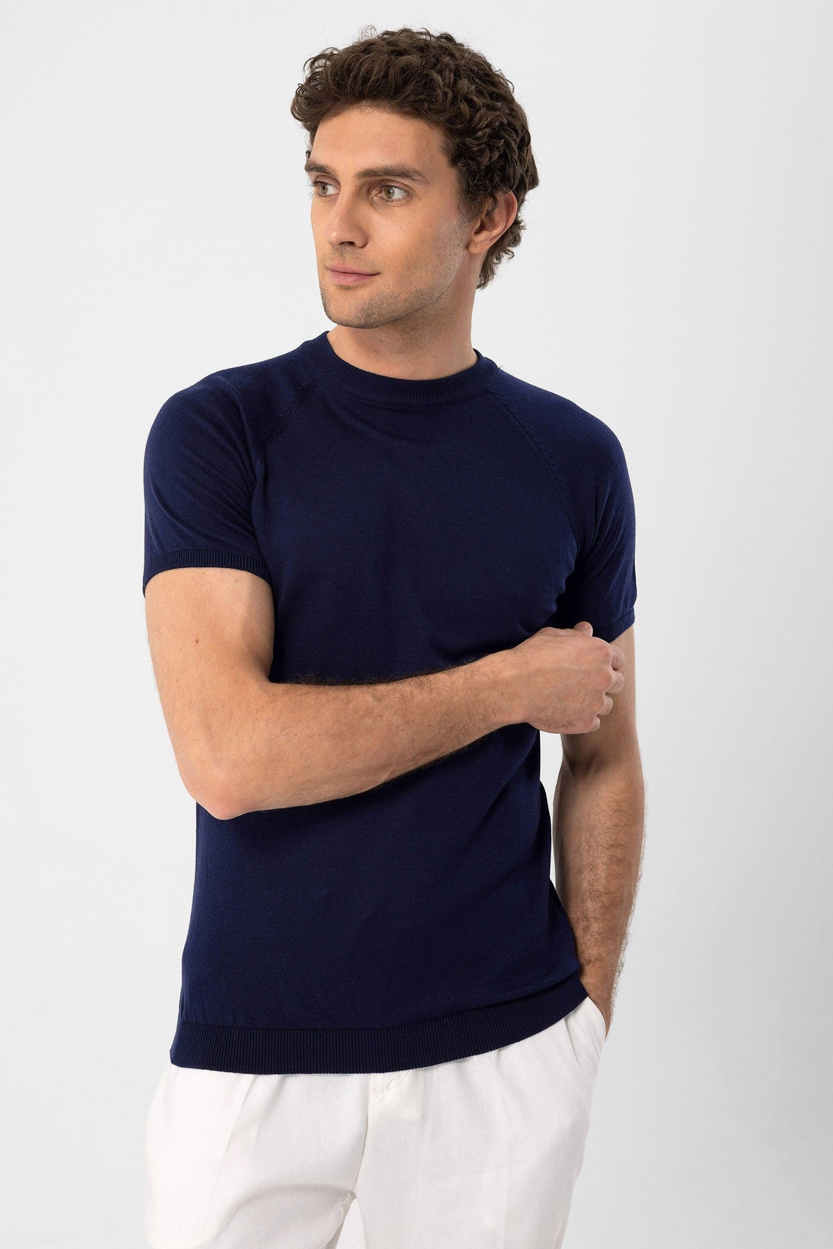 Antioch Bisiklet Yaka Slim Fit Erkek Triko T-Shirt
