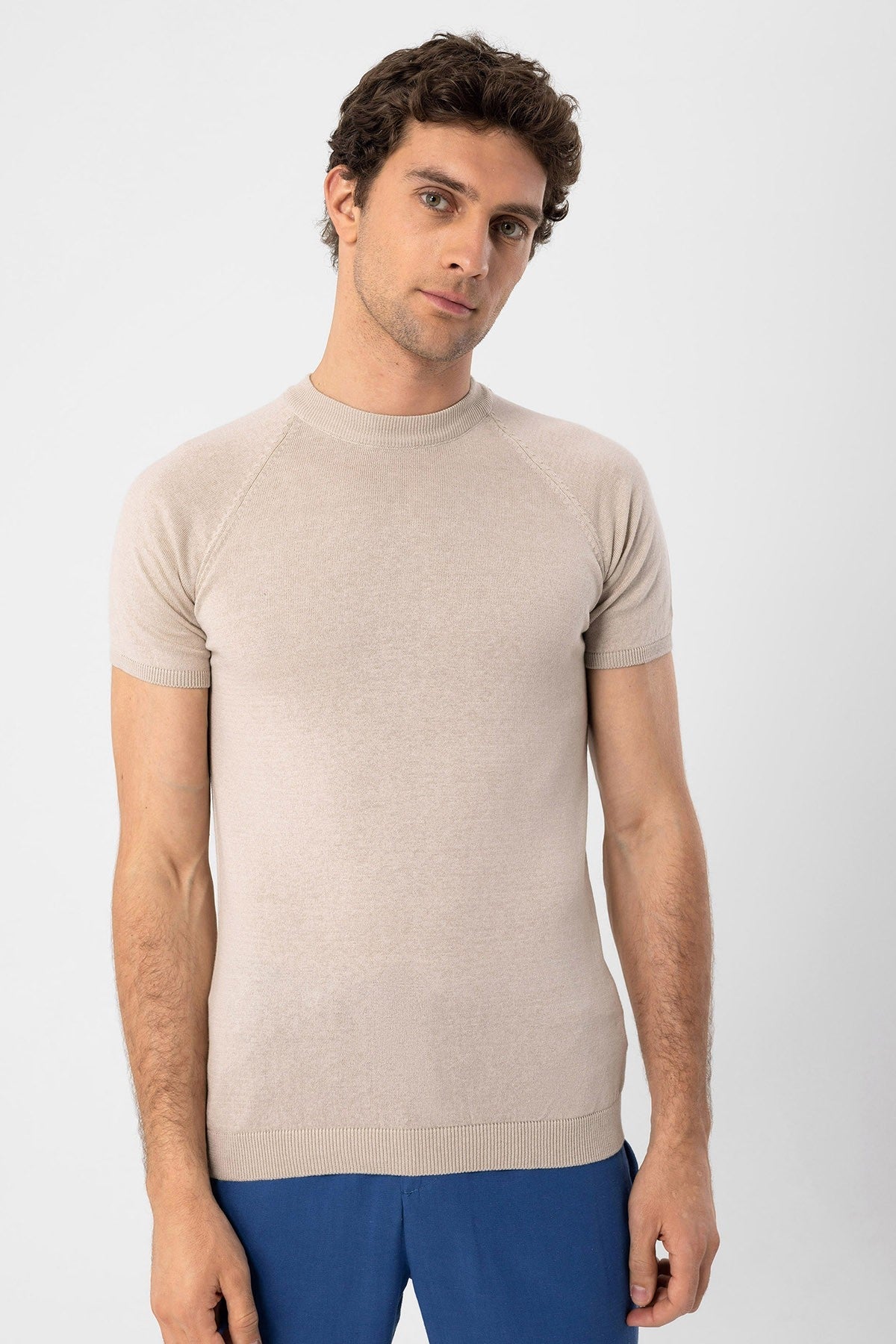 Antioch Bisiklet Yaka Slim Fit Erkek Triko T-Shirt