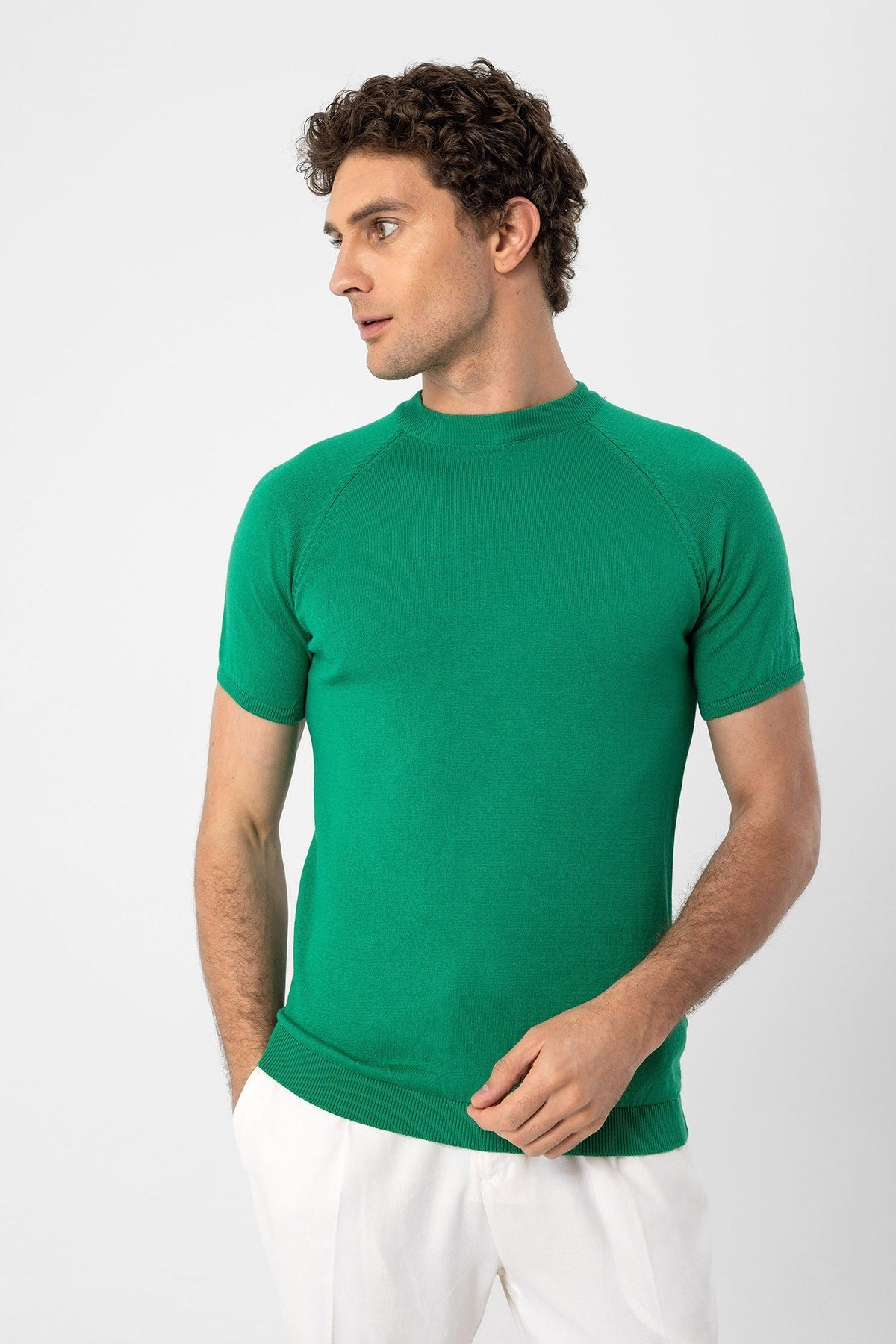 Antioch Bisiklet Yaka Slim Fit Erkek Triko T-Shirt