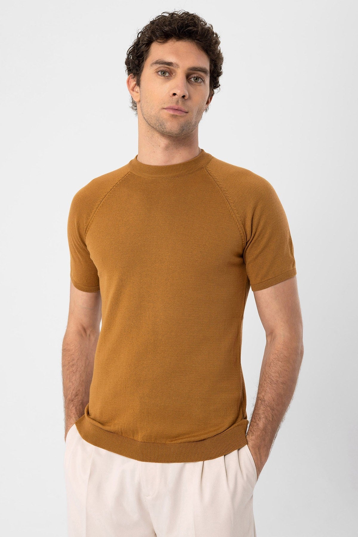 Antioch Bisiklet Yaka Slim Fit Erkek Triko T-Shirt