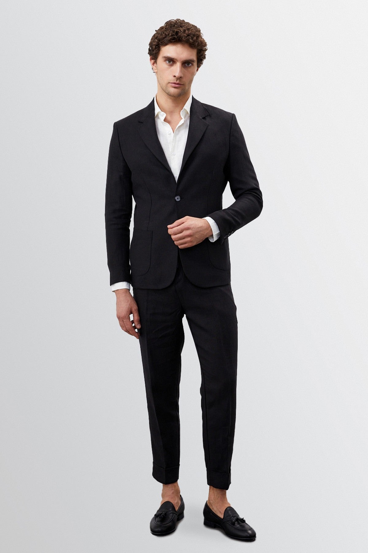 Antioch %100 Keten Erkek Blazer Ceket