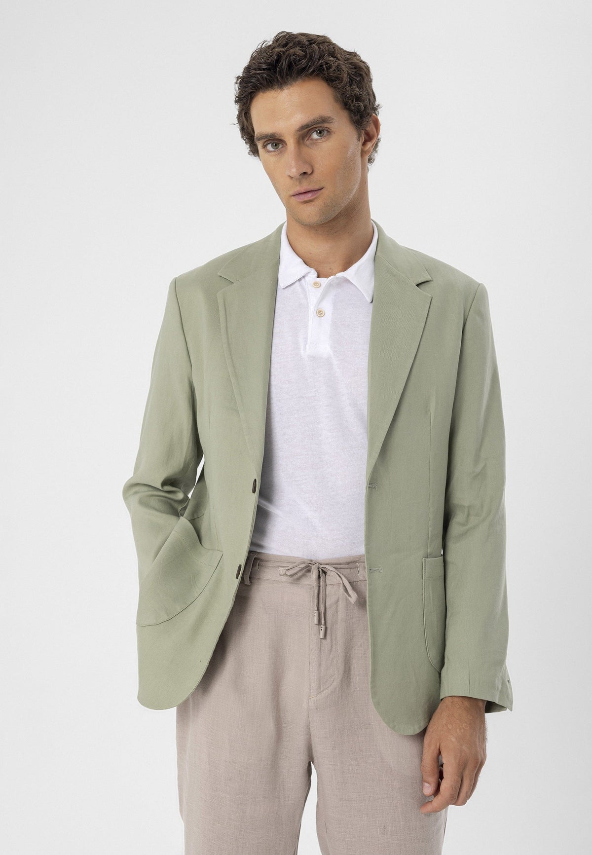 Antioch %100 Keten Erkek Blazer Ceket