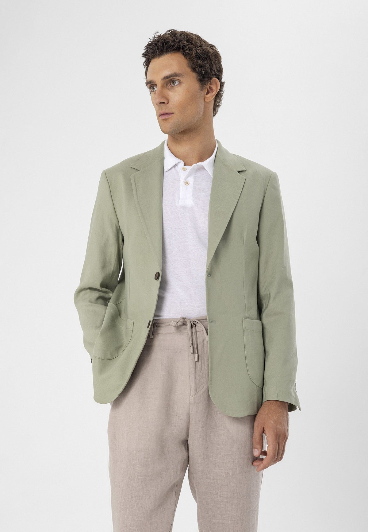 Antioch %100 Keten Erkek Blazer Ceket