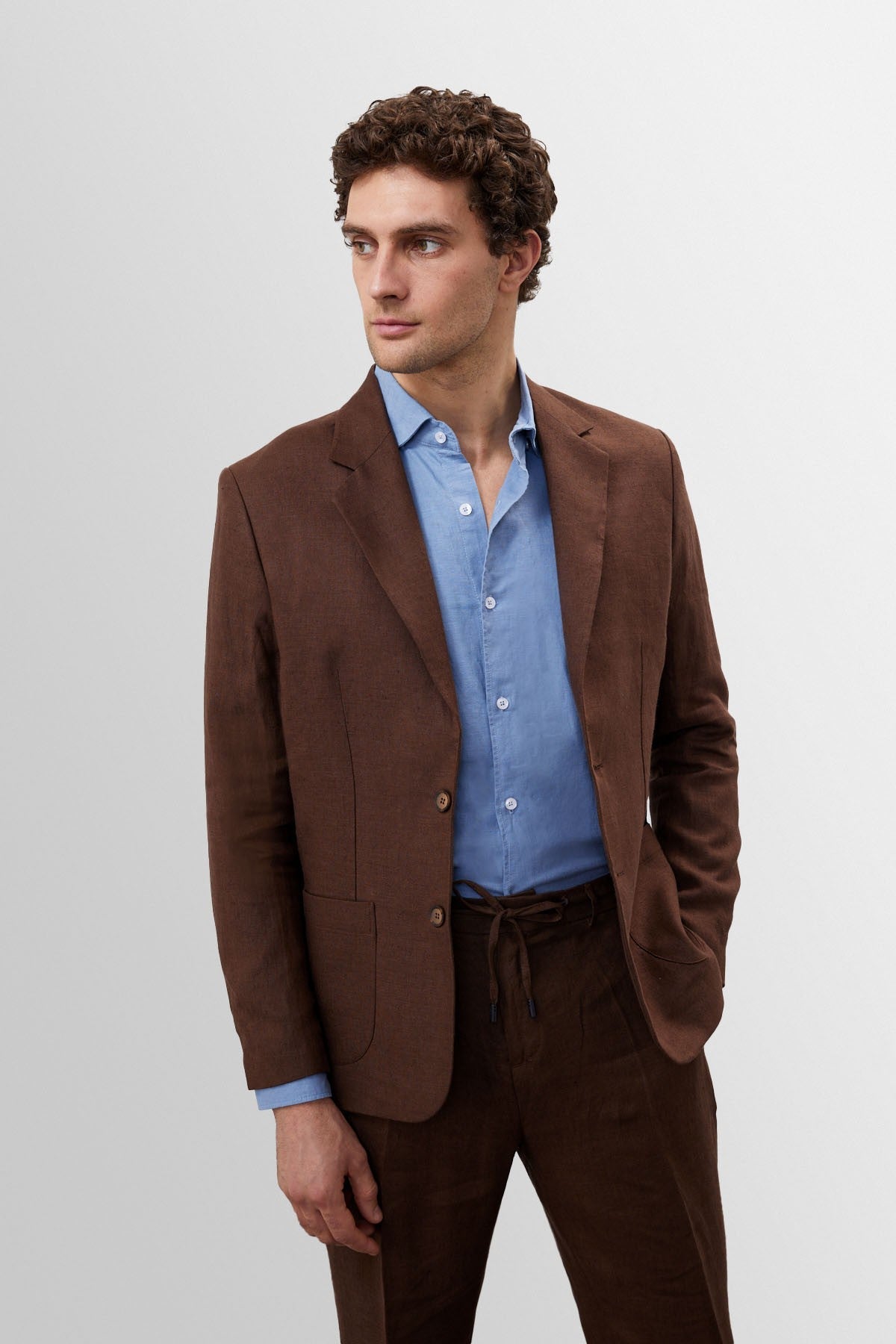 Antioch %100 Keten Erkek Blazer Ceket