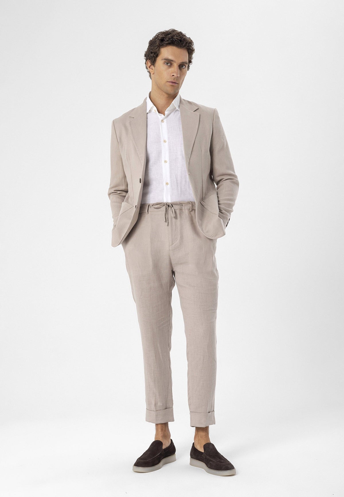 Antioch %100 Keten Erkek Blazer Ceket