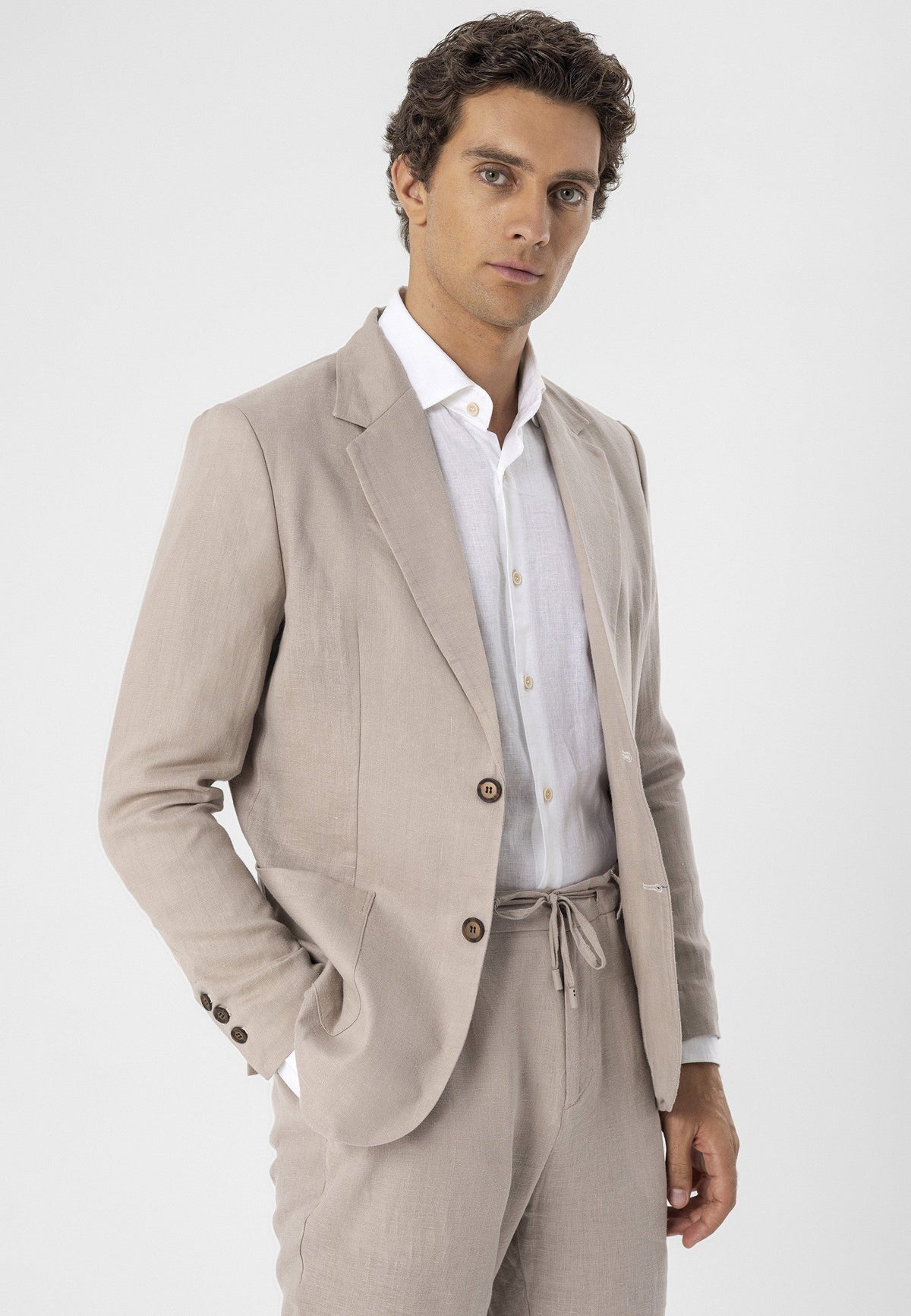 Antioch %100 Keten Erkek Blazer Ceket