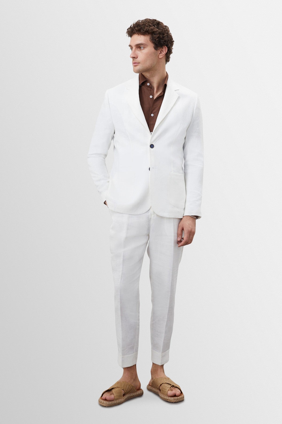 Antioch %100 Keten Erkek Blazer Ceket