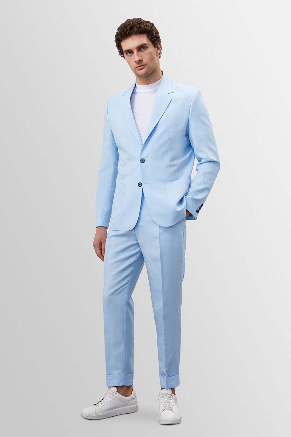 Antioch %100 Keten Erkek Blazer Ceket