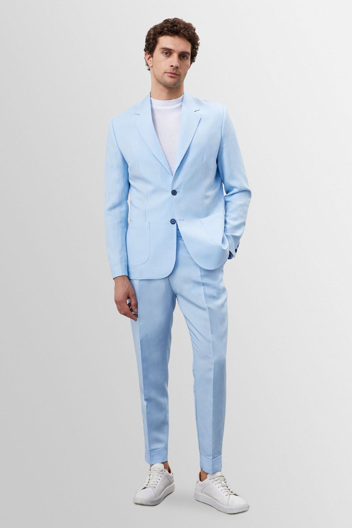 Antioch %100 Keten Erkek Blazer Ceket