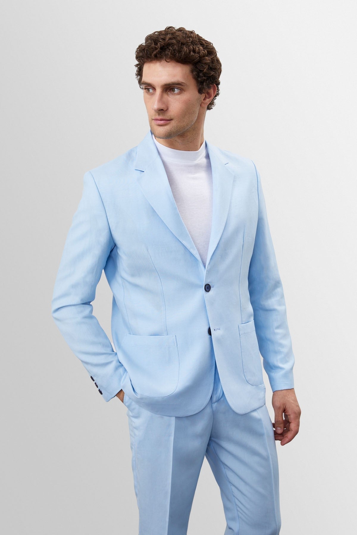 Antioch %100 Keten Erkek Blazer Ceket