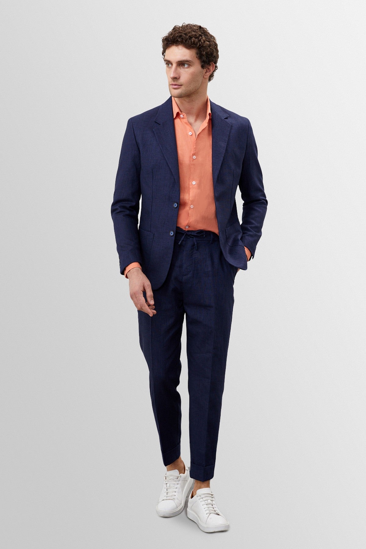 Antioch %100 Keten Erkek Blazer Ceket