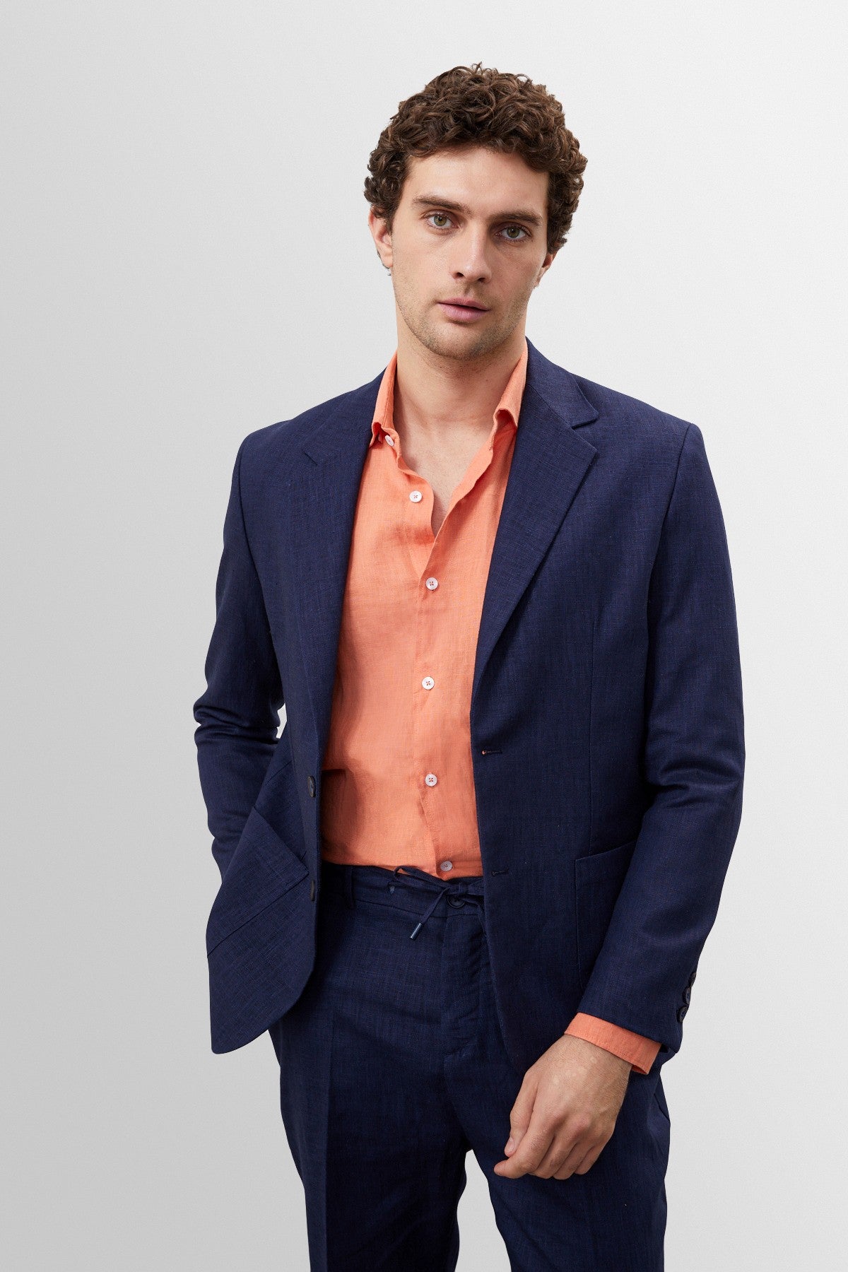 Antioch %100 Keten Erkek Blazer Ceket