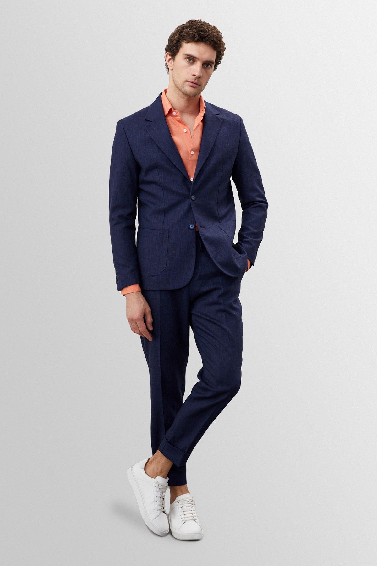 Antioch %100 Keten Erkek Blazer Ceket