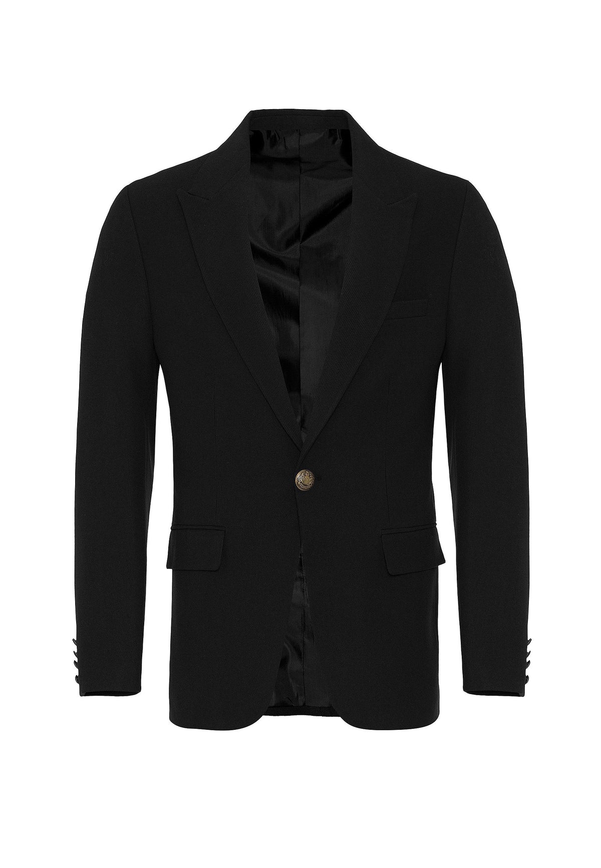 Antioch Metal Tek Düğme Erkek Blazer Ceket