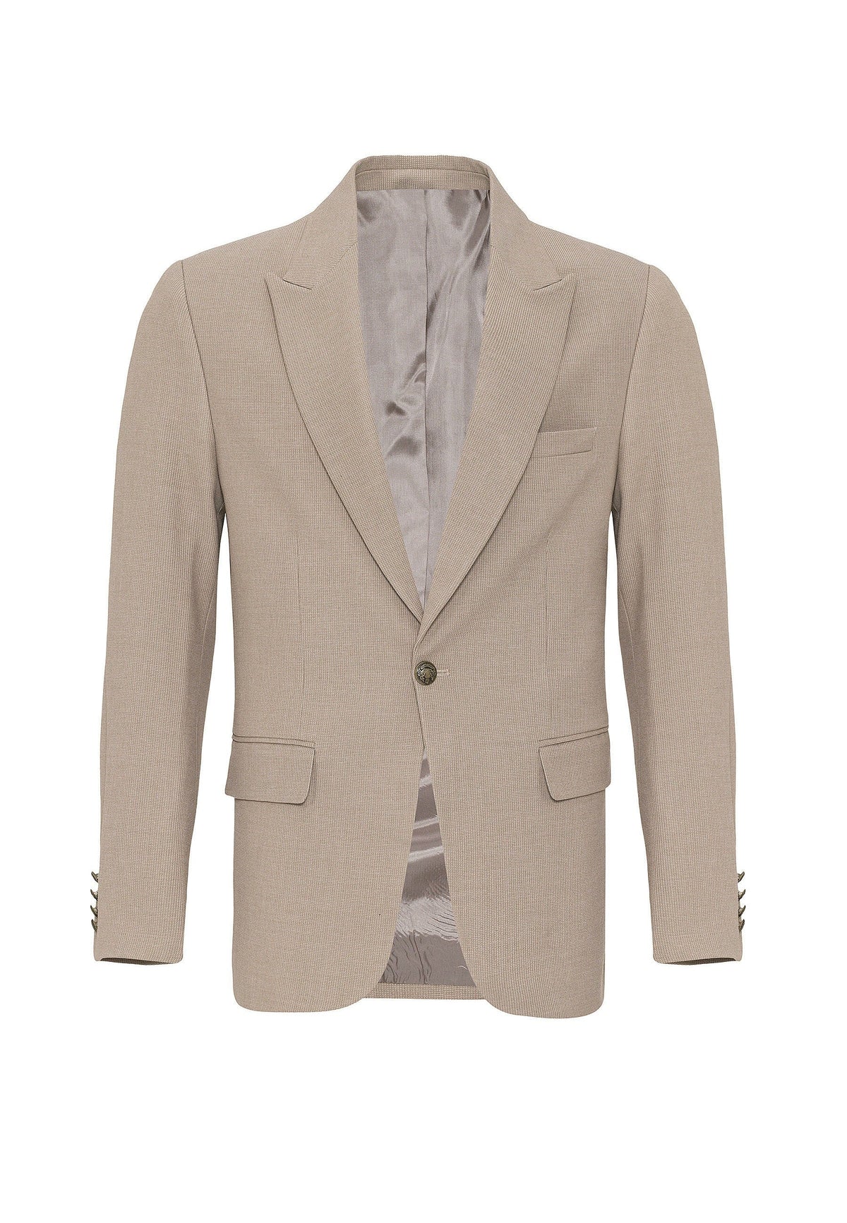 Antioch Metal Tek Düğme Erkek Blazer Ceket