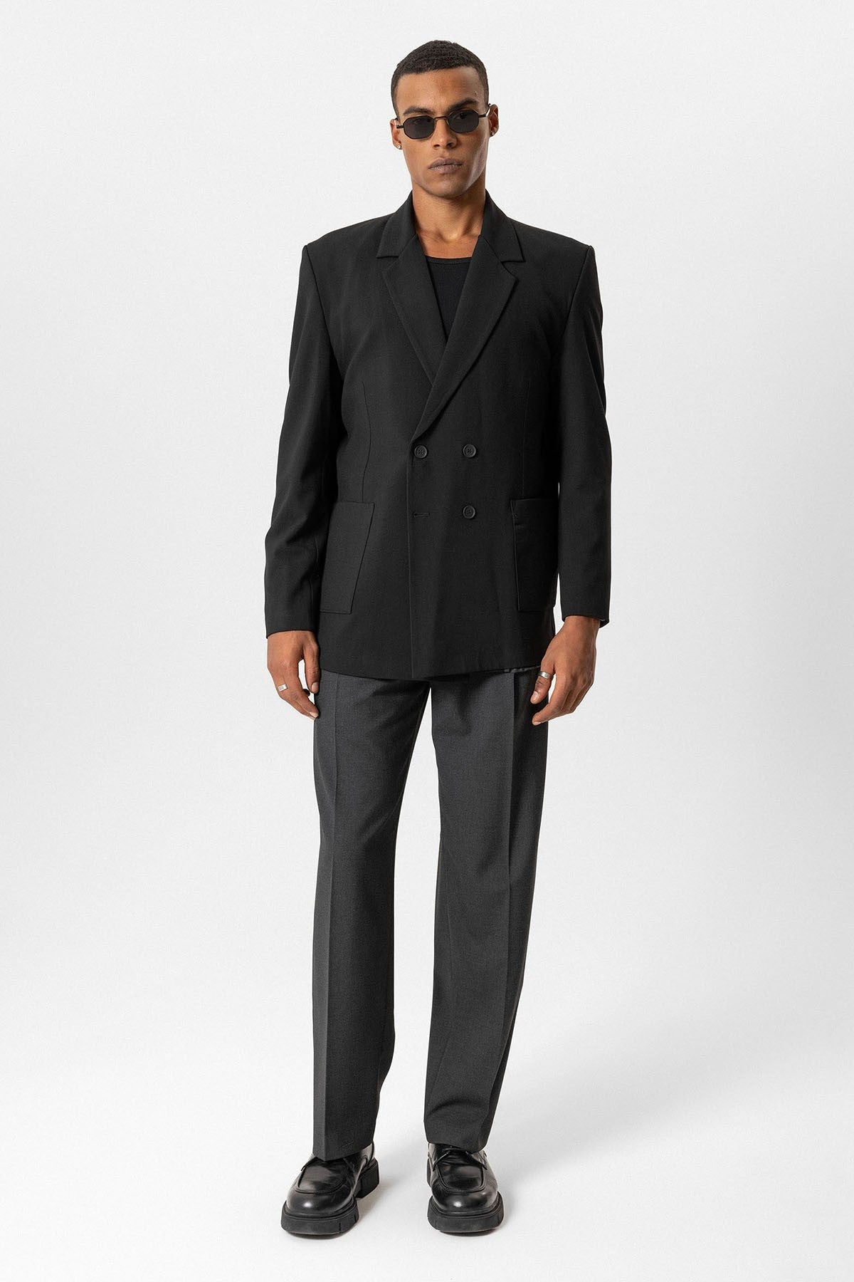 Antioch Torba Cepli Kruvaze Erkek Blazer Ceket