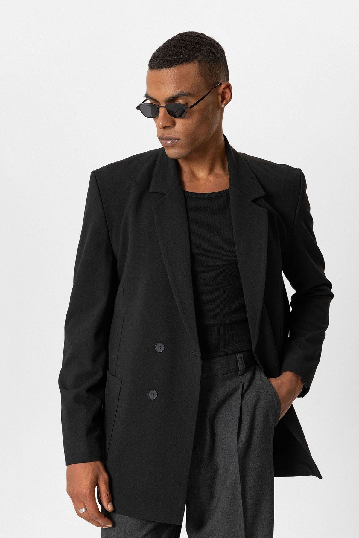 Antioch Torba Cepli Kruvaze Erkek Blazer Ceket