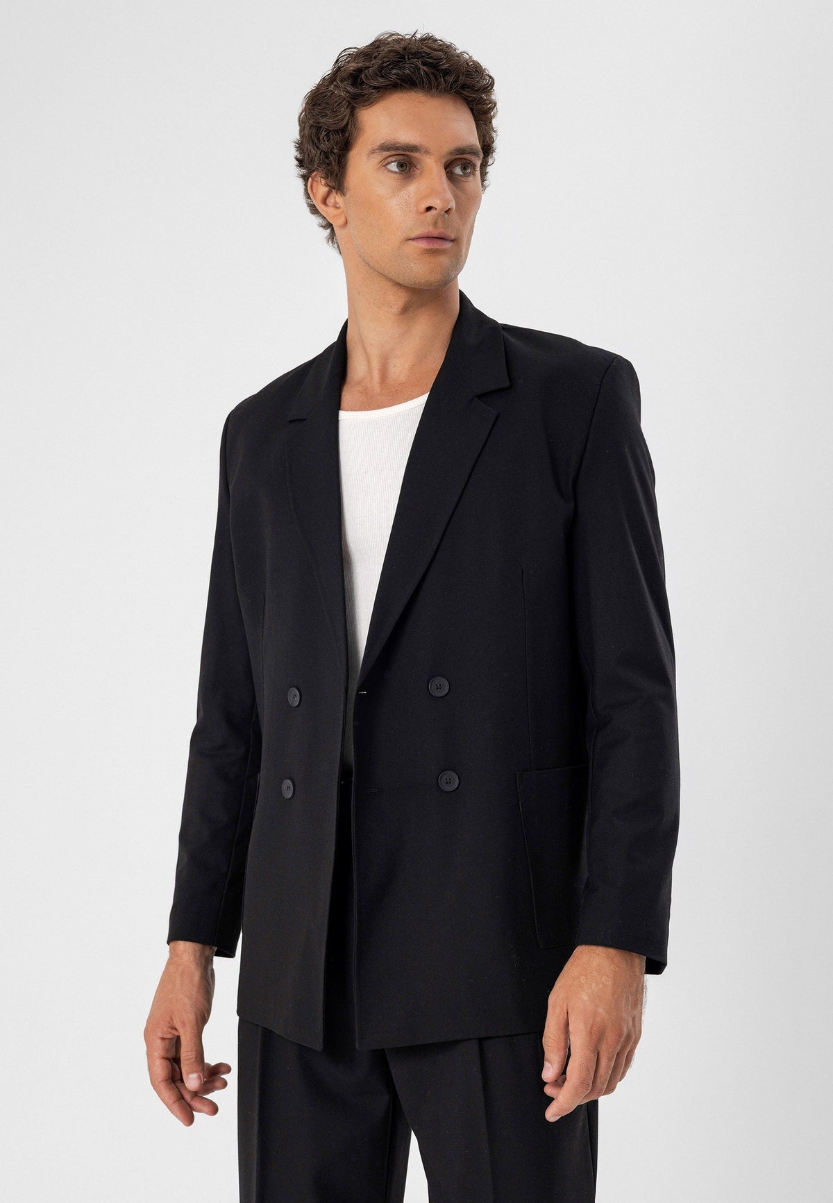 Antioch Torba Cepli Kruvaze Erkek Blazer Ceket