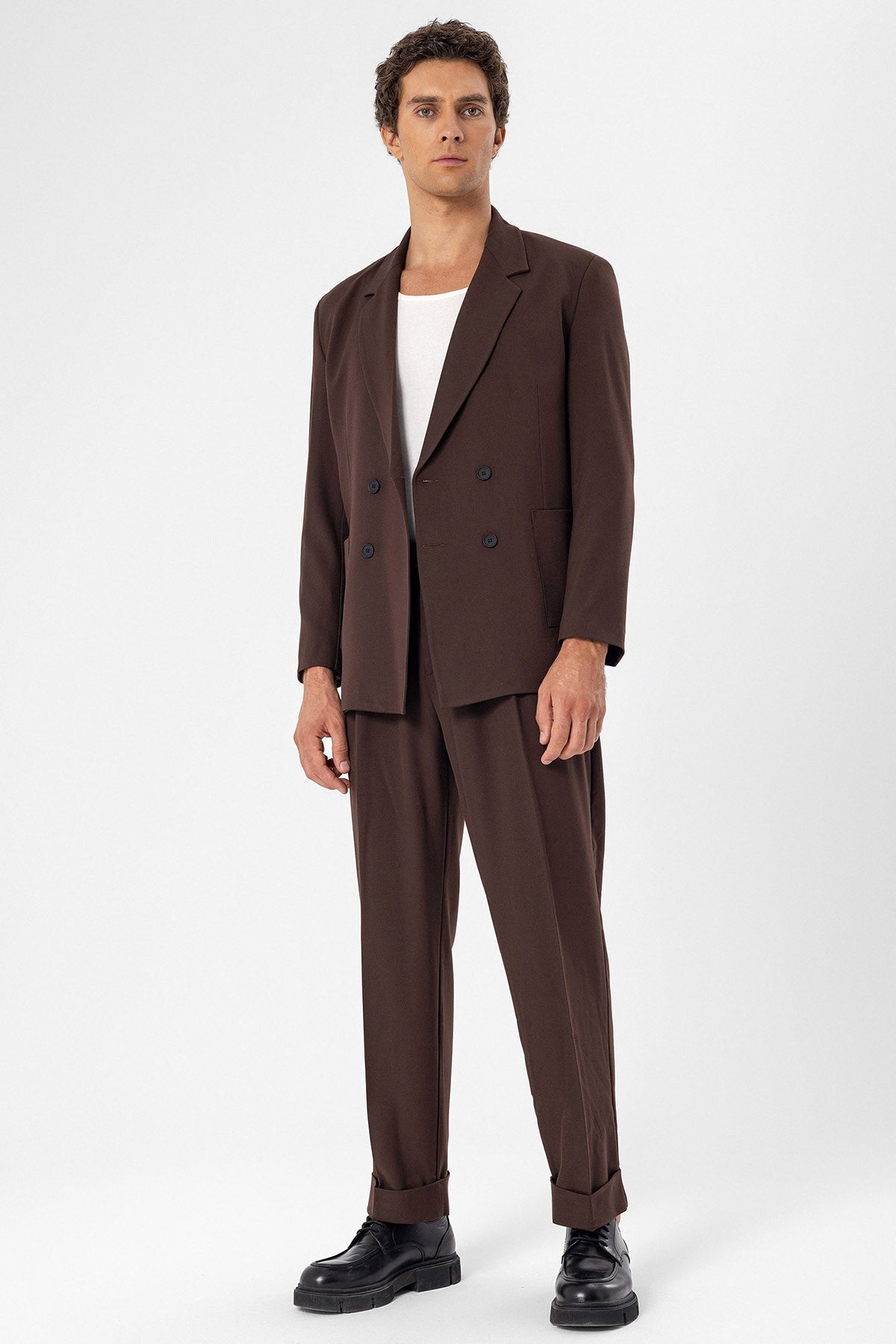 Antioch Torba Cepli Kruvaze Erkek Blazer Ceket