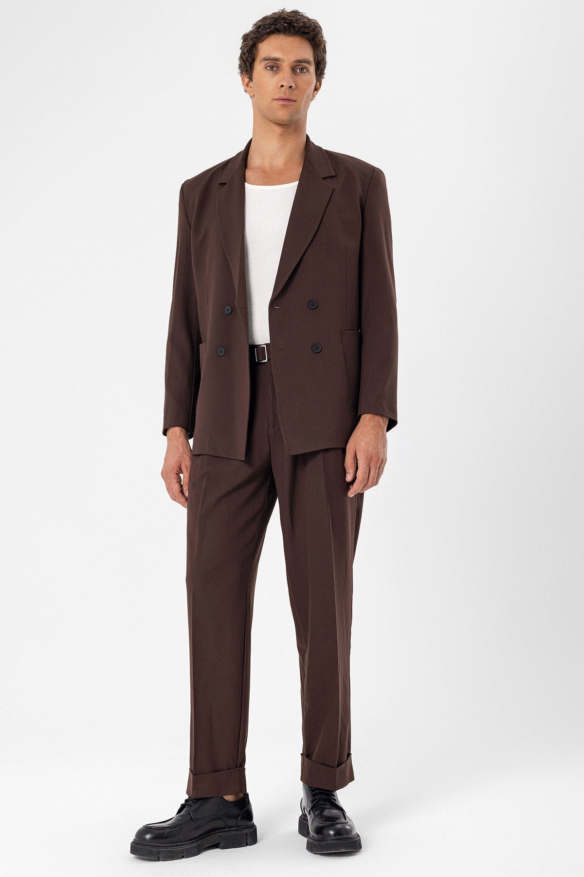 Antioch Torba Cepli Kruvaze Erkek Blazer Ceket