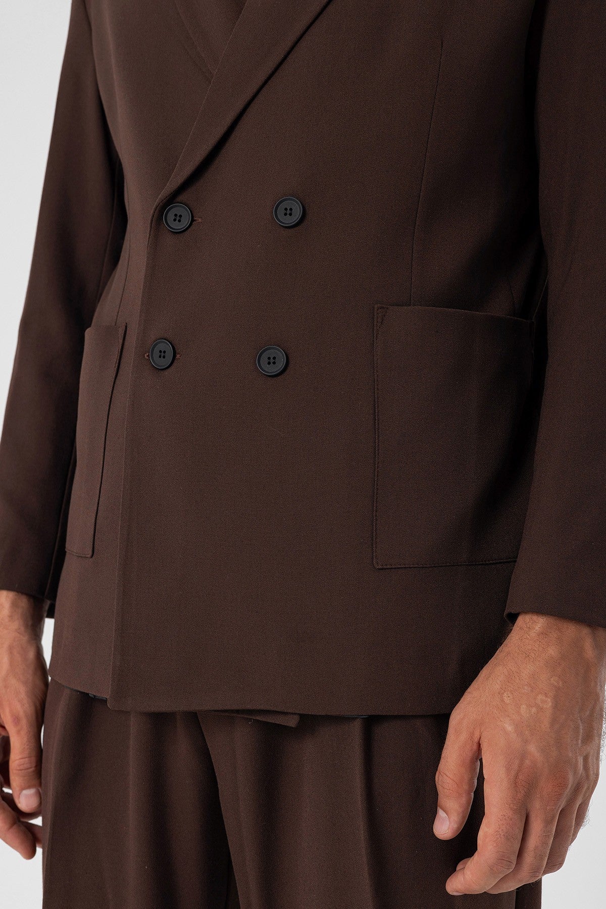 Antioch Torba Cepli Kruvaze Erkek Blazer Ceket