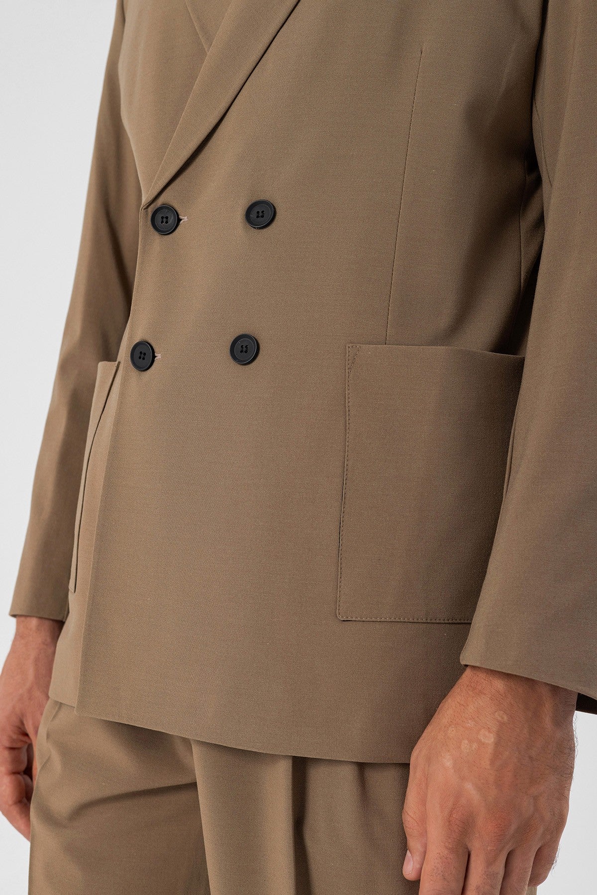 Antioch Torba Cepli Kruvaze Erkek Blazer Ceket