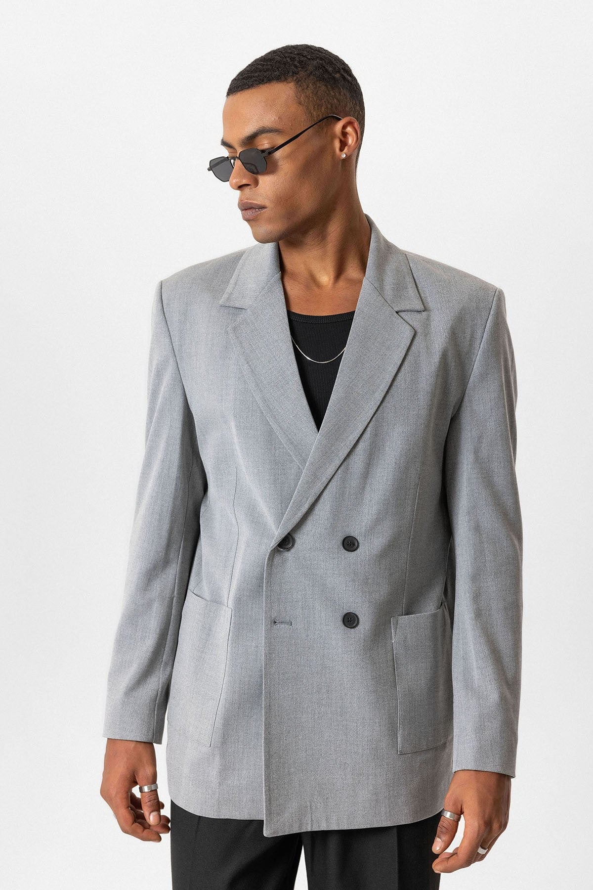 Antioch Torba Cepli Kruvaze Erkek Blazer Ceket