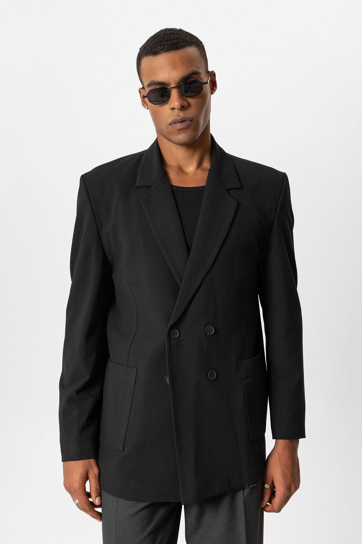 Antioch Torba Cepli Kruvaze Erkek Blazer Ceket