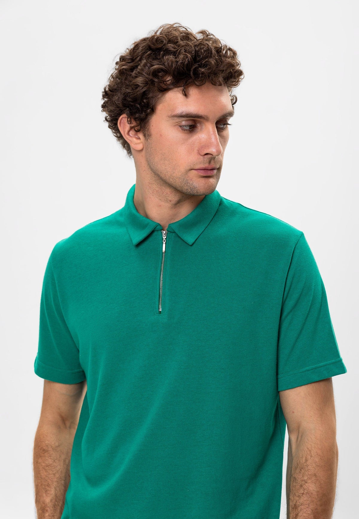 Antioch Polo Yaka Fermuarlı Erkek T-Shirt