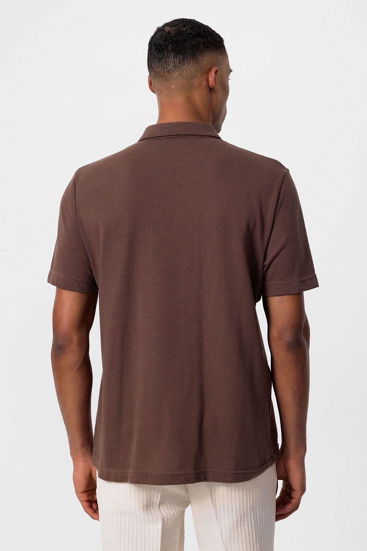 Antioch Polo Yaka Fermuarlı Erkek T-Shirt