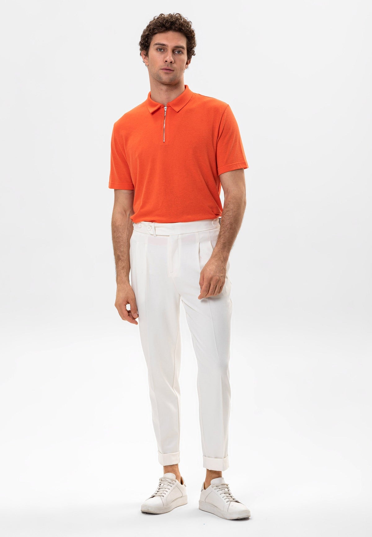 Antioch Polo Yaka Fermuarlı Erkek T-Shirt