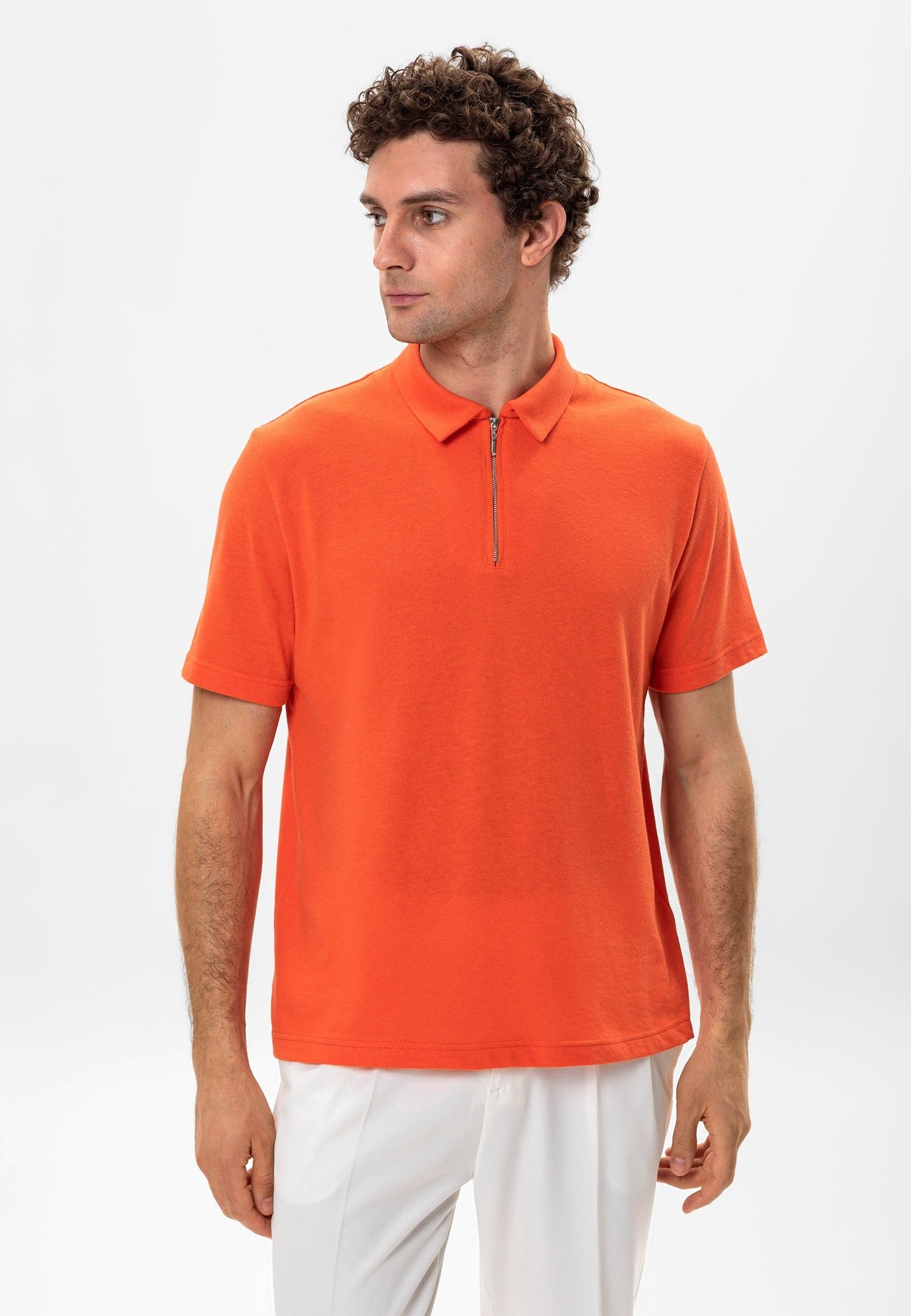 Antioch Polo Yaka Fermuarlı Erkek T-Shirt
