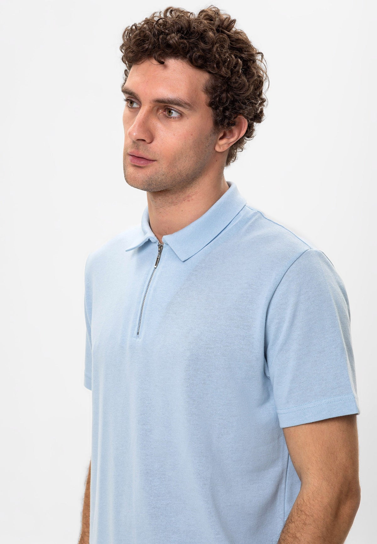 Antioch Polo Yaka Fermuarlı Erkek T-Shirt