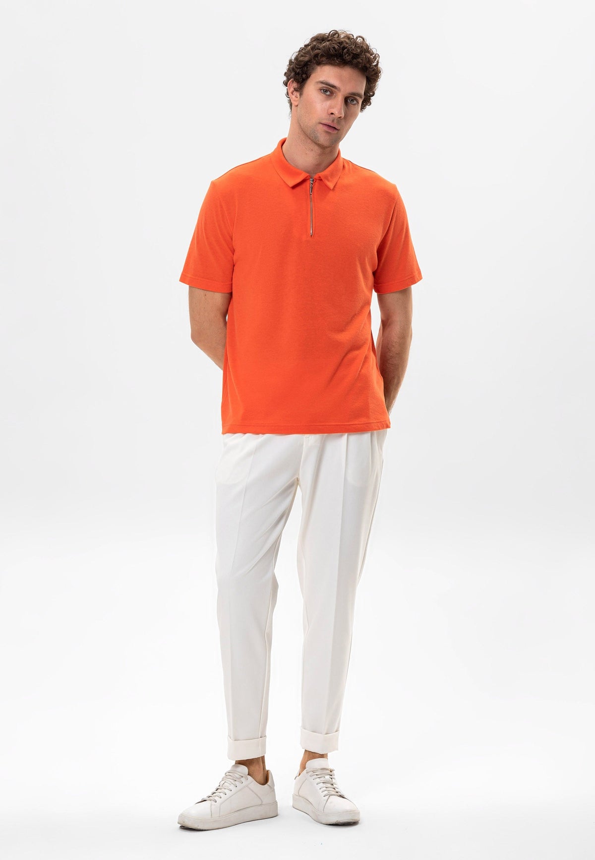 Antioch Polo Yaka Fermuarlı Erkek T-Shirt