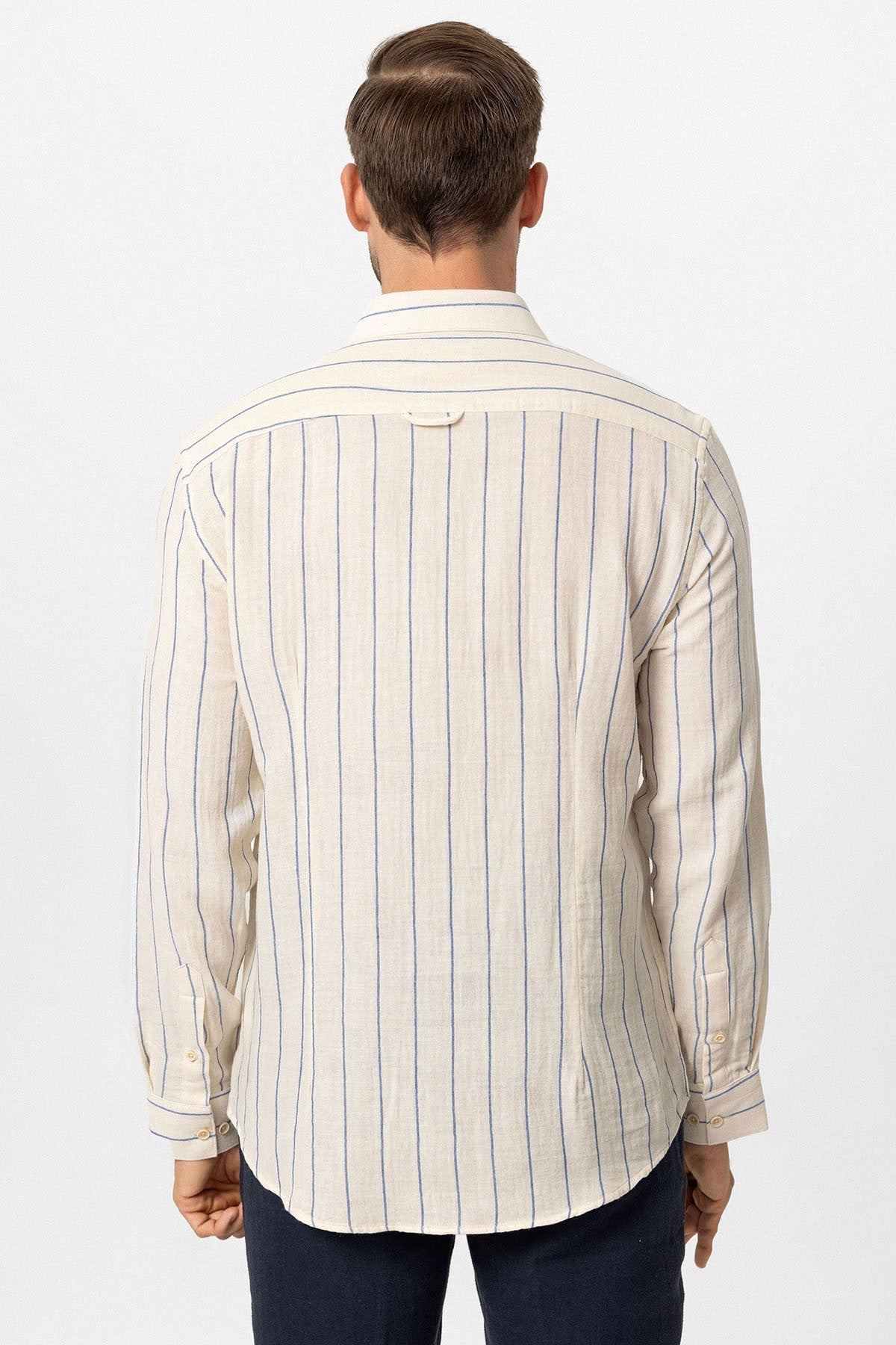 Antioch Slim Fit Çizgili Erkek Gömlek