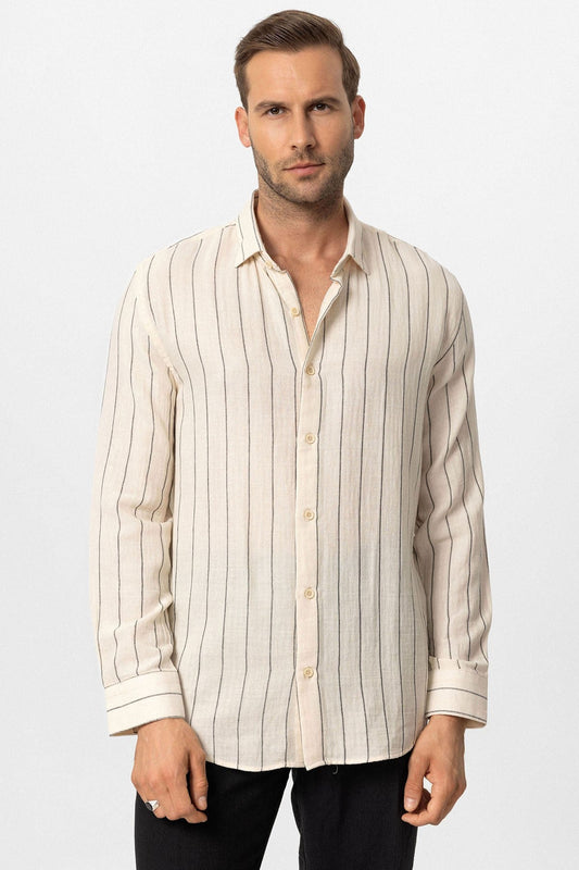 Antioch Slim Fit Çizgili Erkek Gömlek