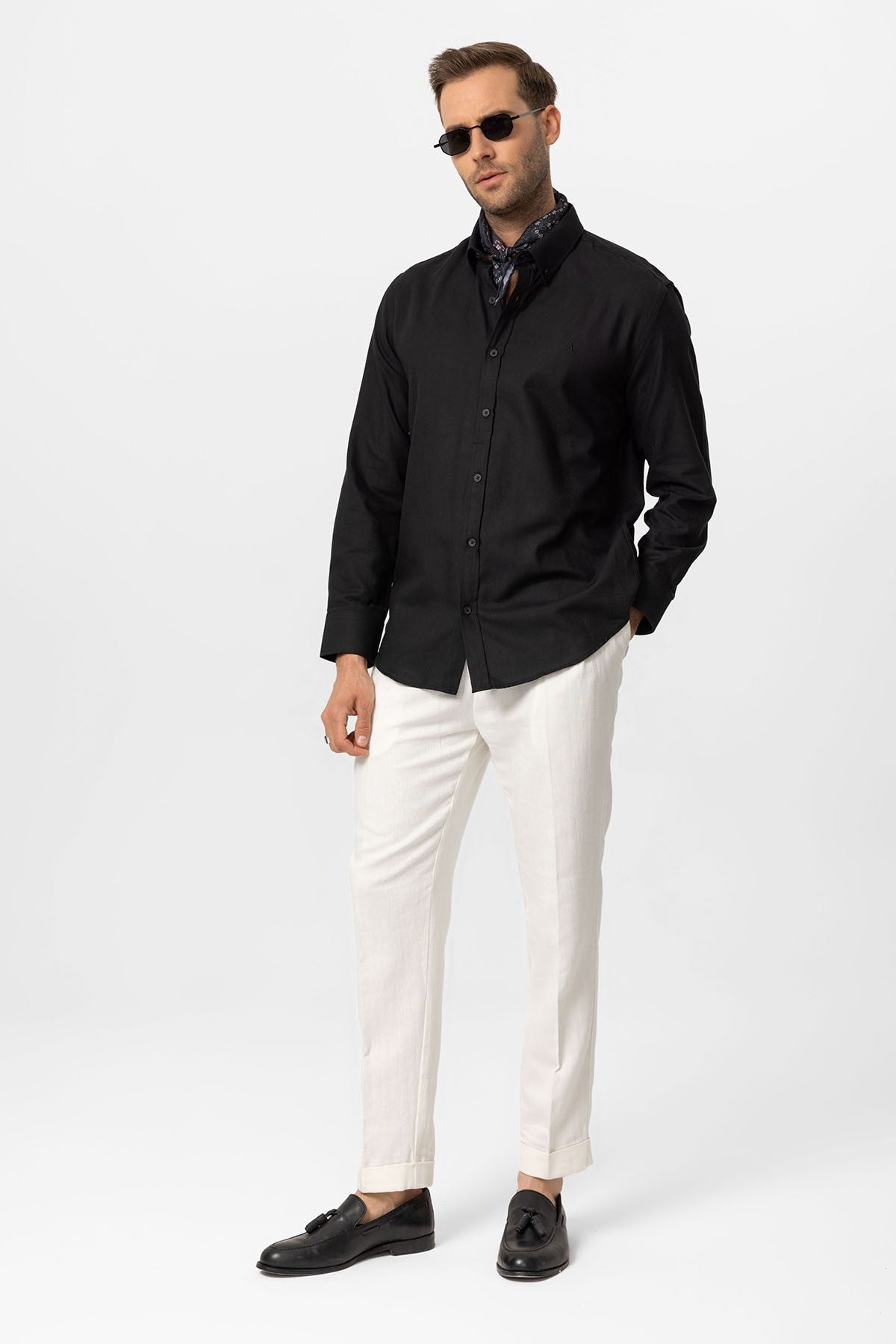 Antioch Yaka Düğmeli Slim Fit Erkek Gömlek
