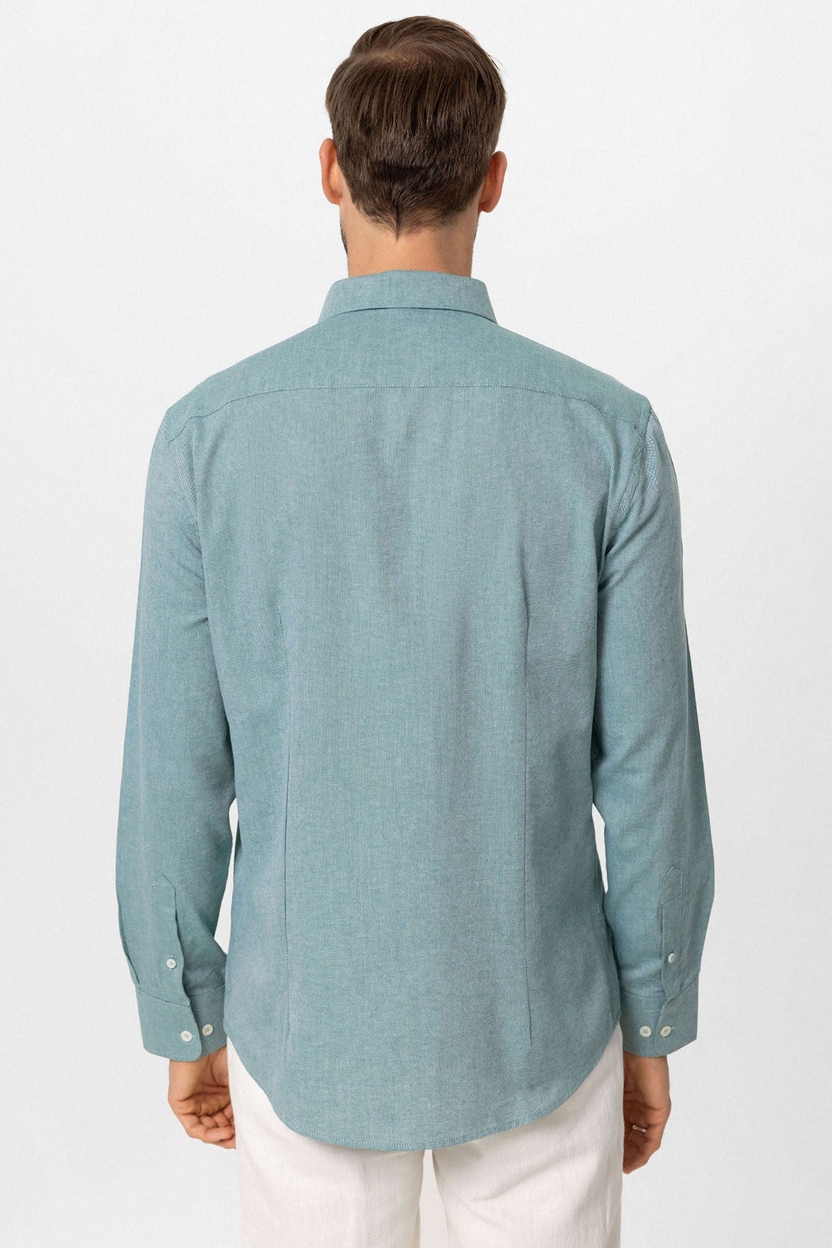 Antioch Yaka Düğmeli Slim Fit Erkek Gömlek