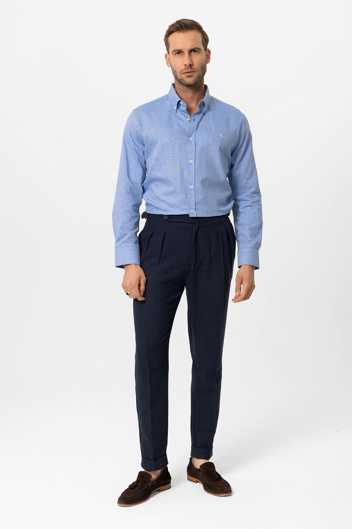 Antioch Yaka Düğmeli Slim Fit Erkek Gömlek