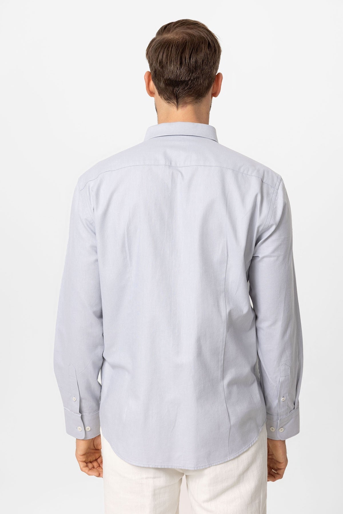 Antioch Yaka Düğmeli Slim Fit Erkek Gömlek