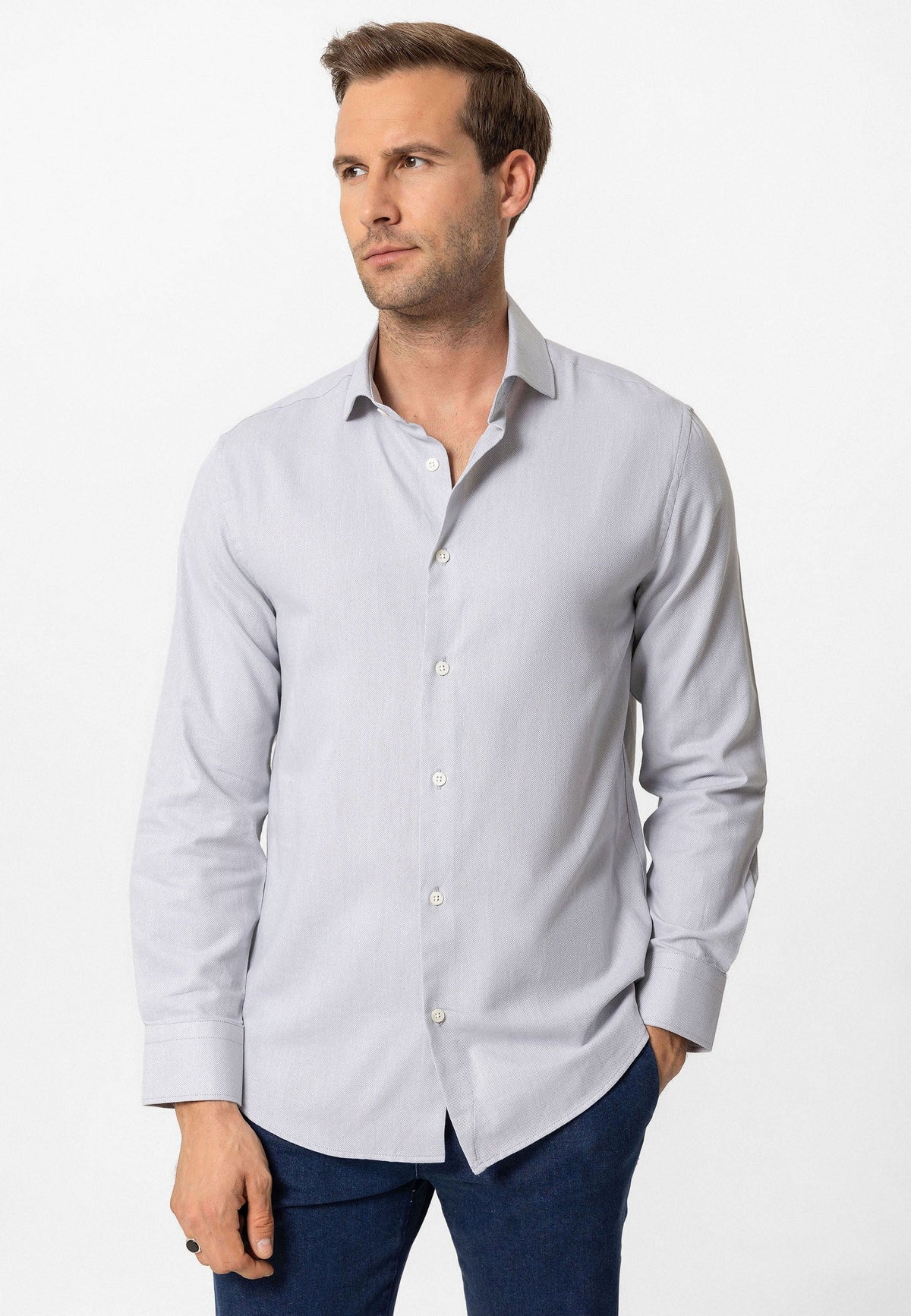 Antioch Uzun Kollu Slim Fit Erkek Gömlek