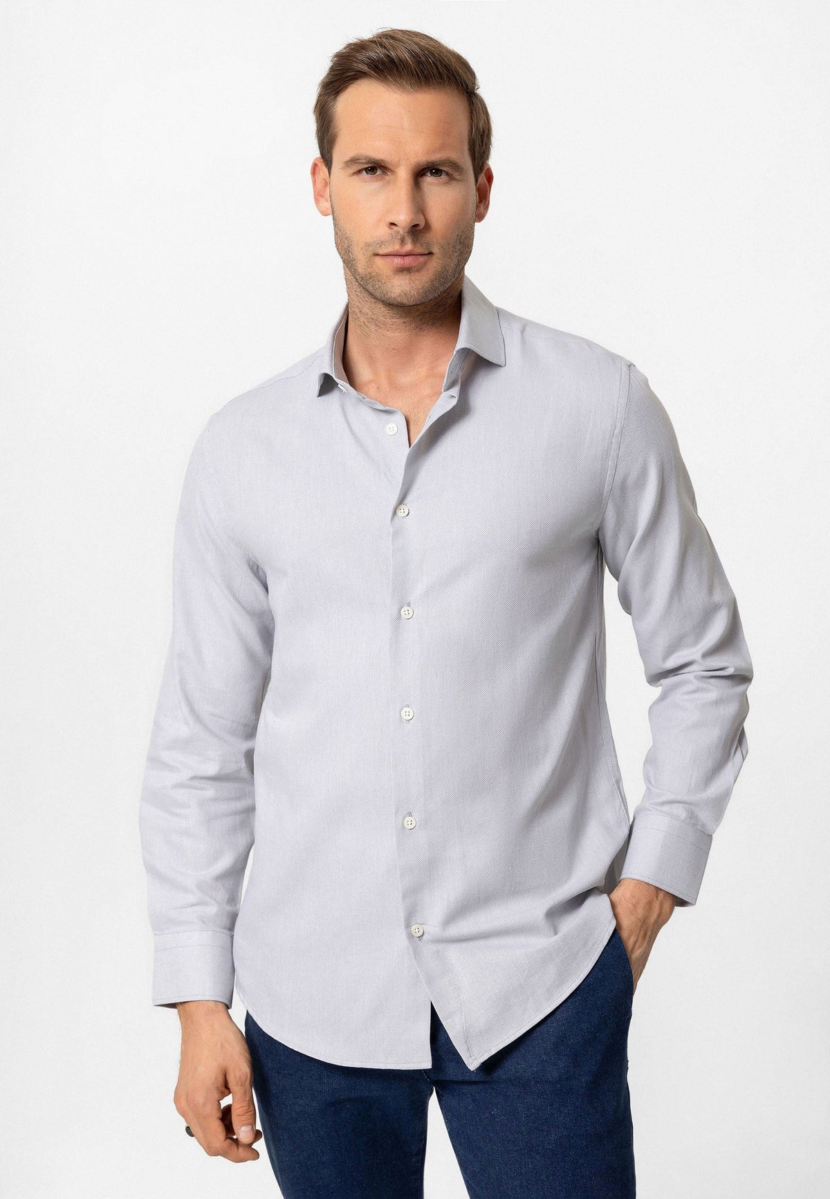 Antioch Uzun Kollu Slim Fit Erkek Gömlek