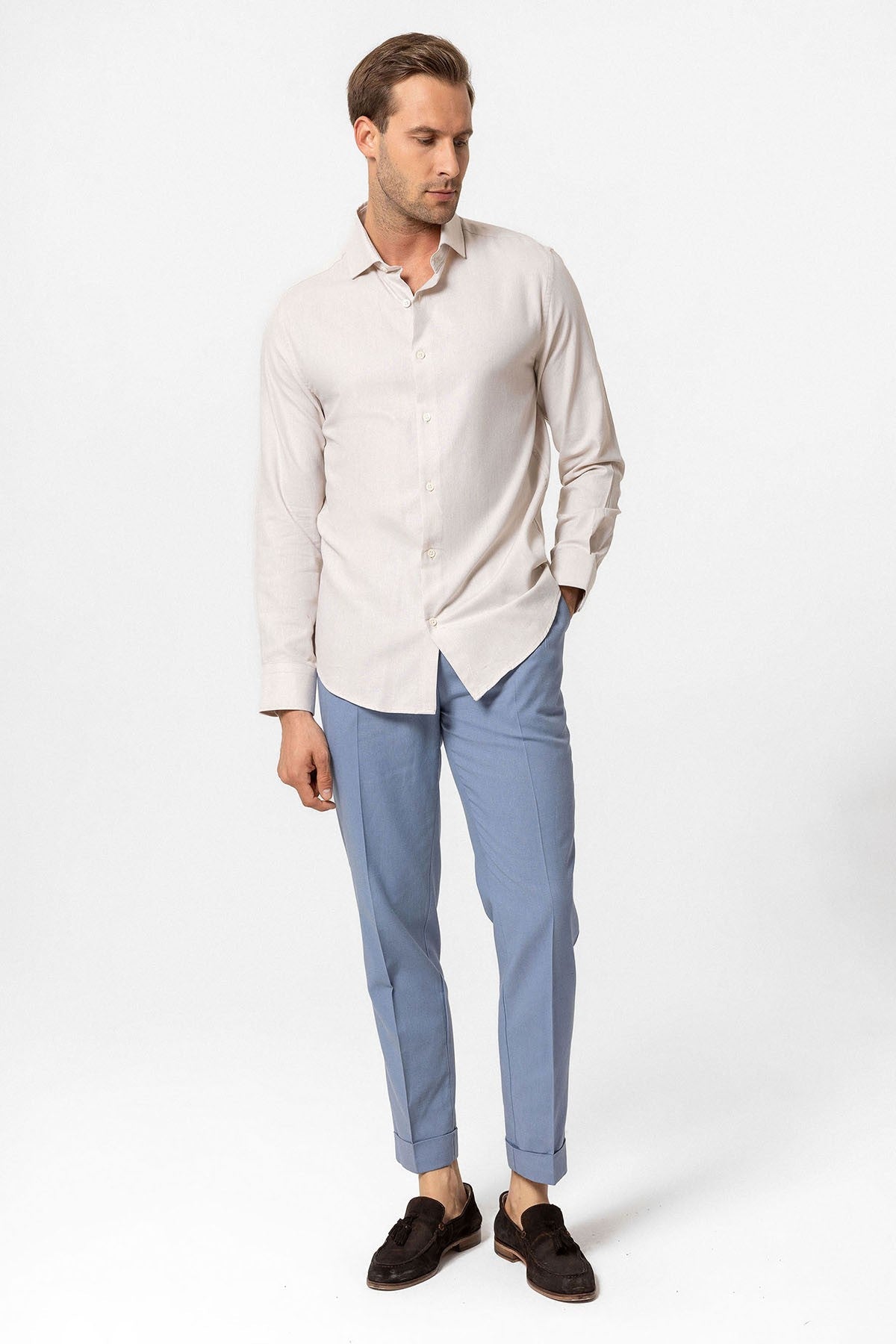 Antioch Uzun Kollu Slim Fit Erkek Gömlek