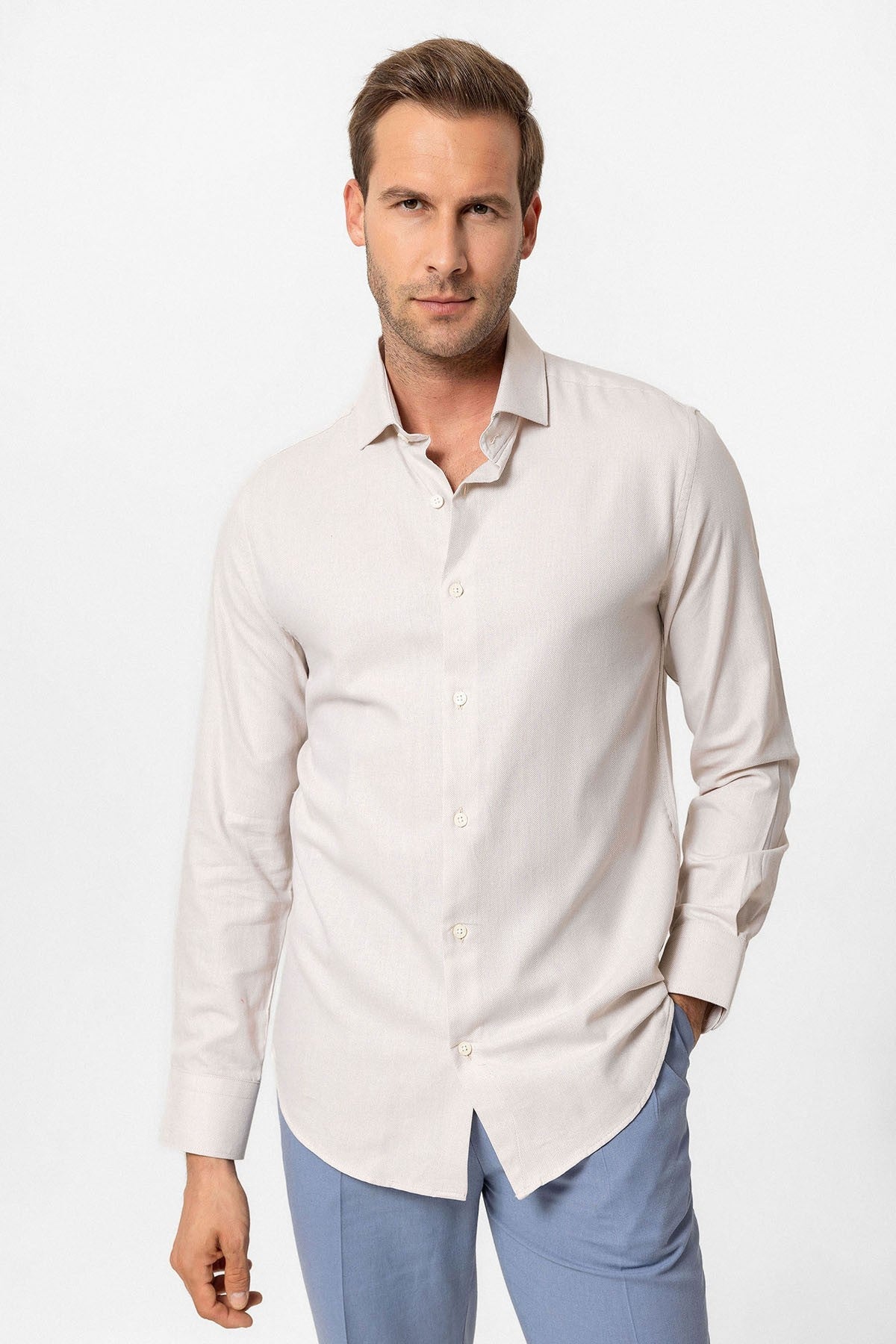 Antioch Uzun Kollu Slim Fit Erkek Gömlek