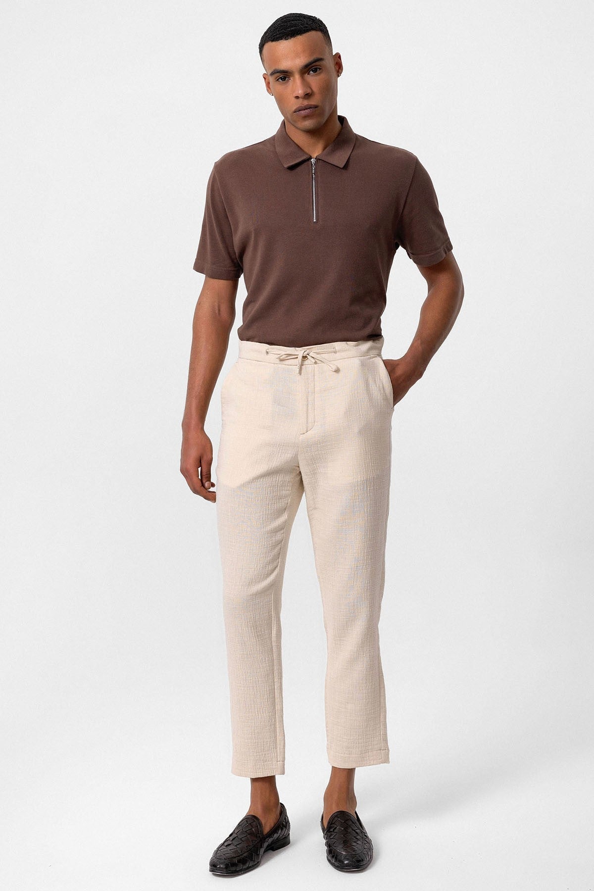 Antioch Regular Fit Beli İpli Erkek Pantolon