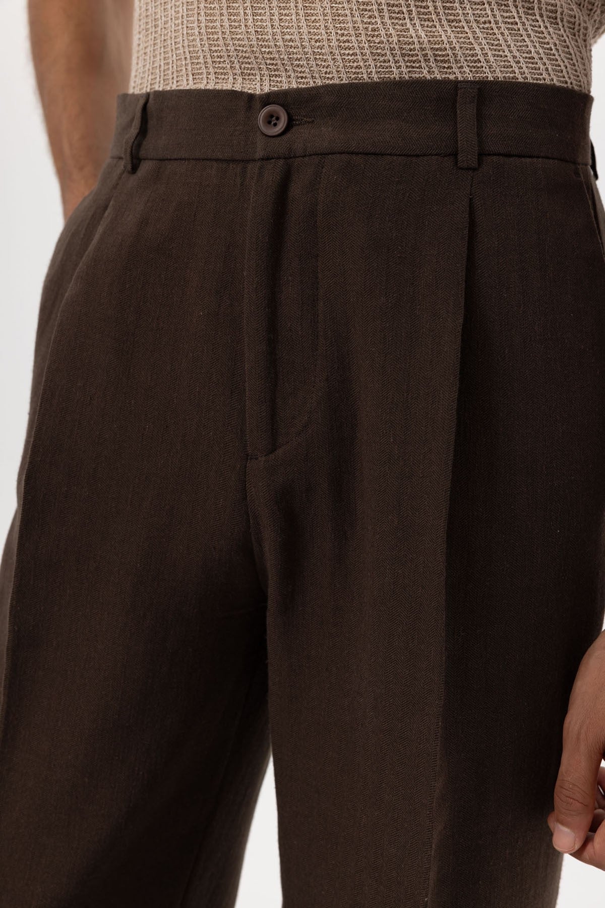 Antioch Keten Karışımlı Baggy Erkek Pantolon