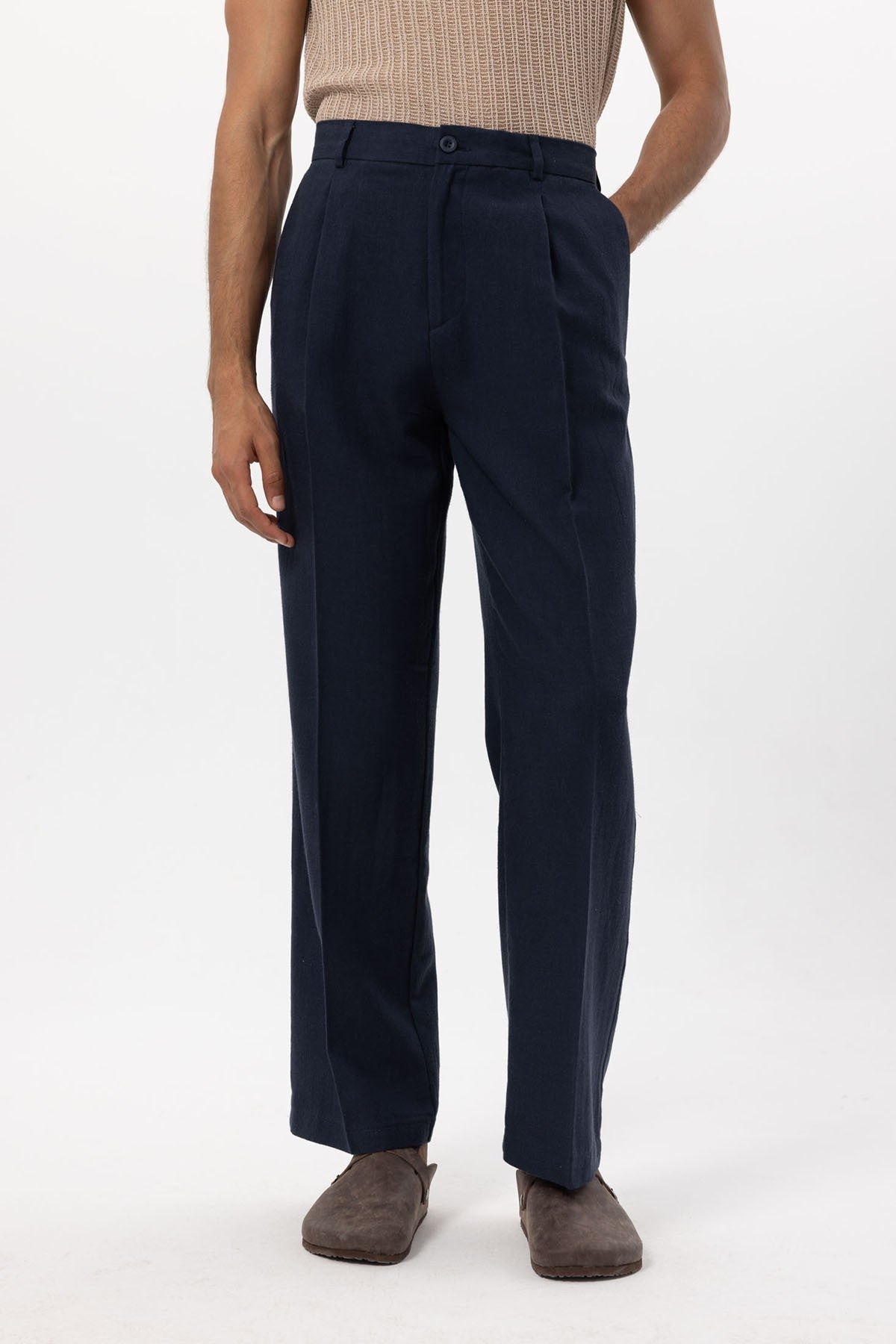 Antioch Keten Karışımlı Baggy Erkek Pantolon