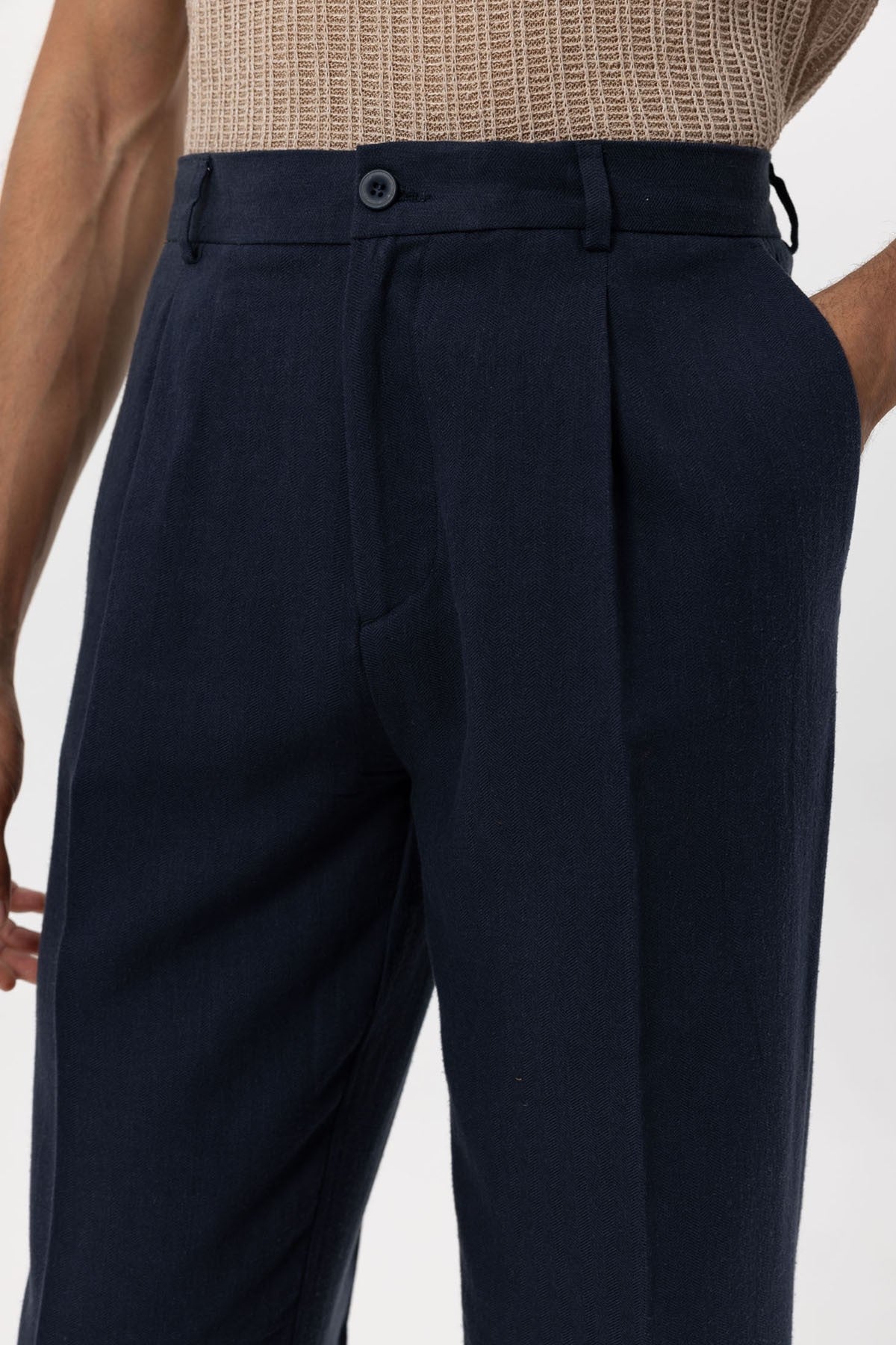 Antioch Keten Karışımlı Baggy Erkek Pantolon