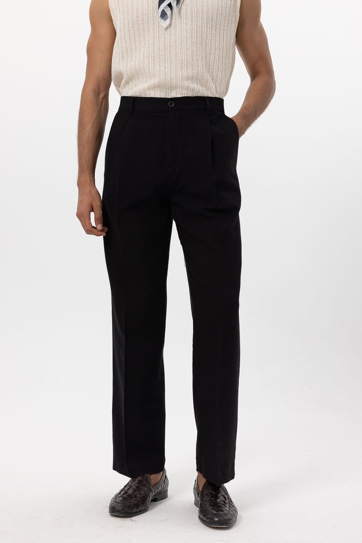 Antioch Keten Karışımlı Baggy Erkek Pantolon