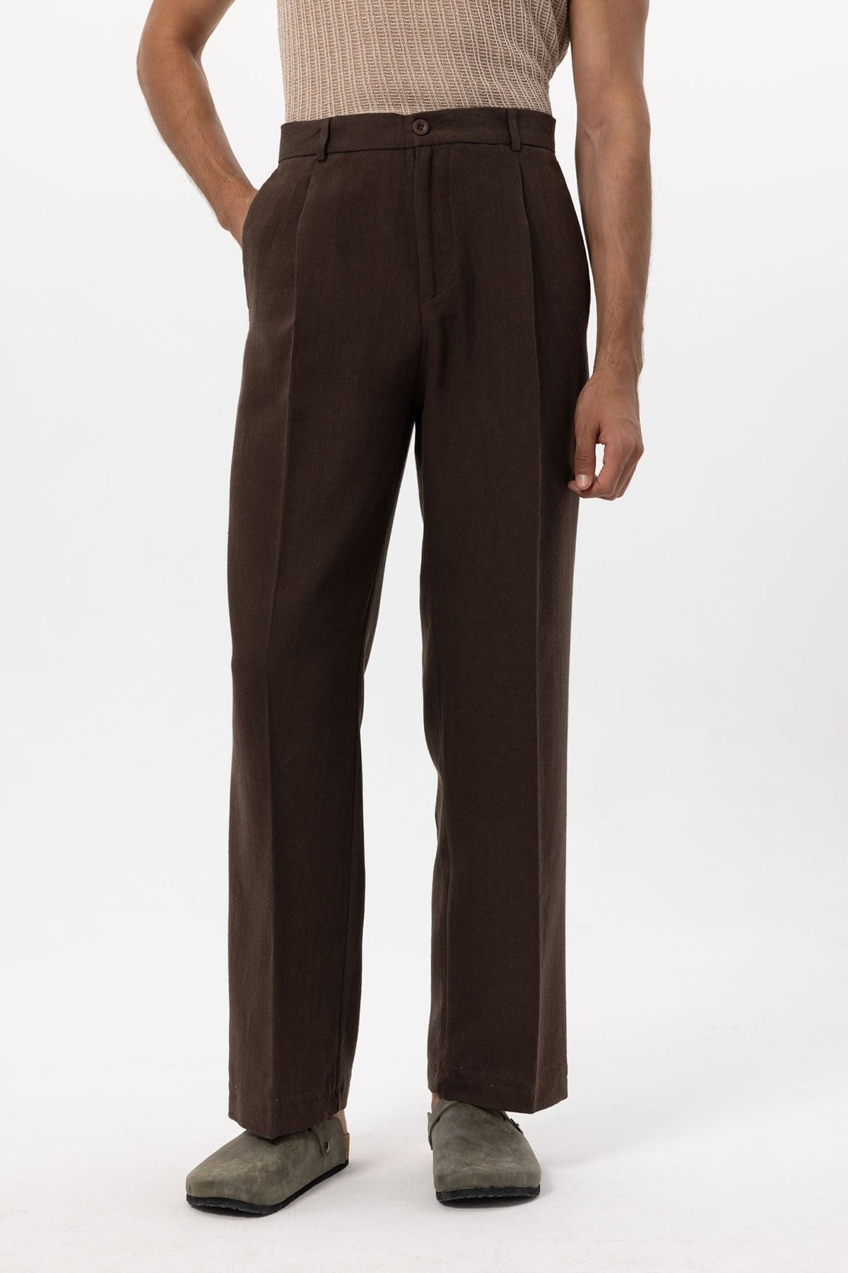 Antioch Keten Karışımlı Baggy Erkek Pantolon